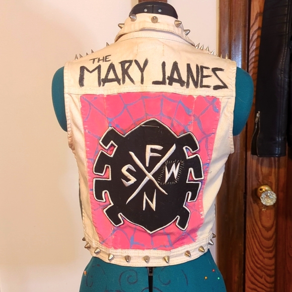 OOAK Gwen Stacy Spiderverse Punk Vest - Picture 2 of 5
